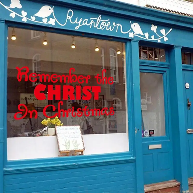 

Remember Christ In Christmas Quotes Wall Sticker Room Decor 054 Diy Vinyl Gift Home Decals Festival Mual Art Poster 3.5