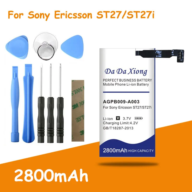 Бесплатная доставка аккумулятор 2800 мАч для Sony Ericsson Xperia ST27 ST27i ST27a сменный +