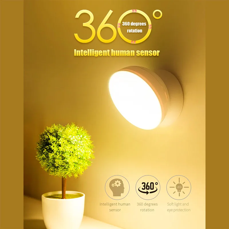 

Onefire Night Light Toilet/wc led motion sensors lights Bulb with motion sensor battery operated switch Closet/cabinet lighting