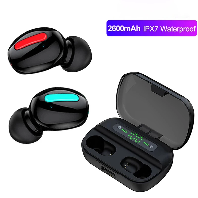 TWS Wireless Fit for Bluetooth Earphone LED Display Stereo HD Call Waterproof Noise Cancelling Sport Headsets With Charge Case |