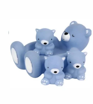 

Floating Rubber Bath Tub Toys Set for Kids 4X Blue Bears Fun Water Tub Playing Kit for Kids, Toddlers, and Babies
