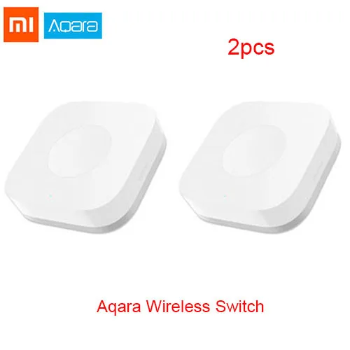 2pcs Aqara switch Xiaomi Aqara умный беспроводной переключатель интеллектуальное приложение дистанционное управление ZigBee Wifi подключение для дверной звонок - Цвет: 2pcs Aqara switch