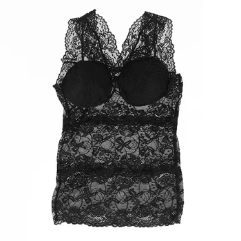 

Mesh lace vest for women and underwear sexy and flexible perspective