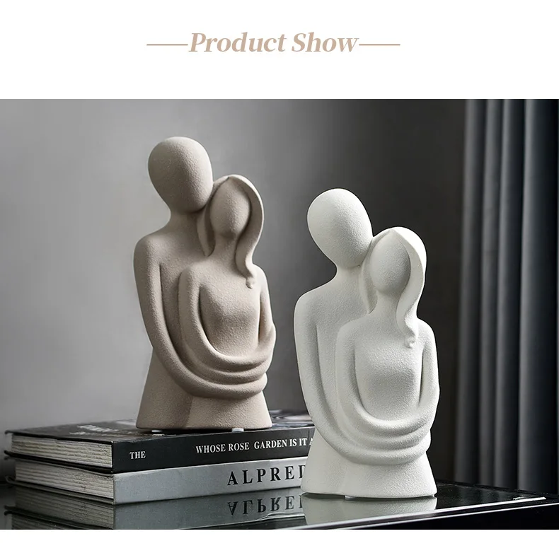 Nordic Abstract Statue Sculpture Thinker Character Ornaments Decoration Resin Ceramic Decor Crafts Living Room Home Decor Gift