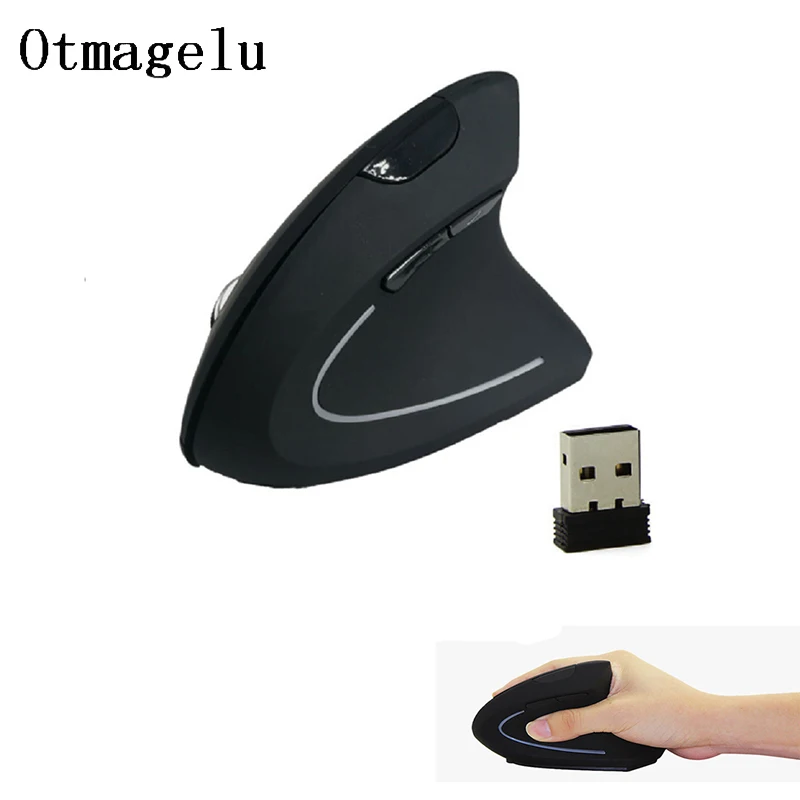Беспроводная эргономичная оптическая мышь 2 4G 800/1200/1600DPI USB заряжаемая