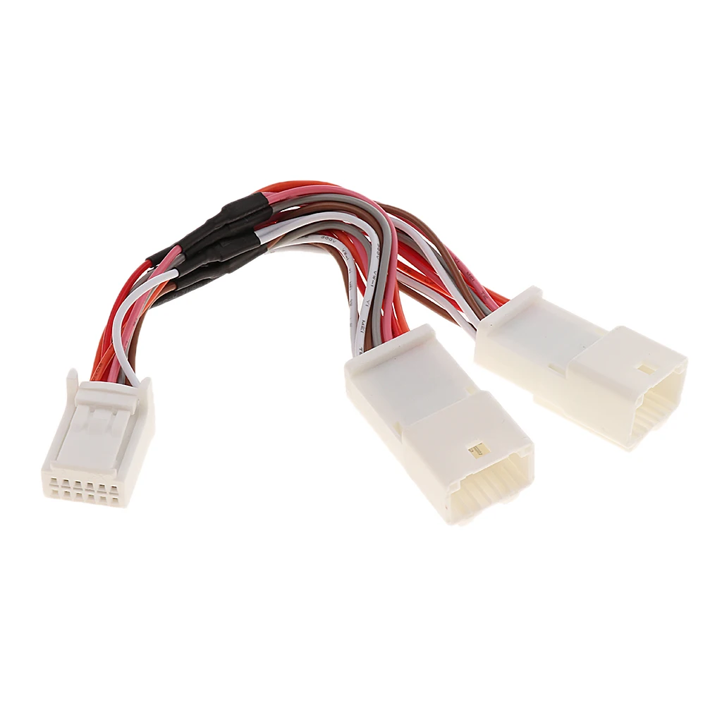Y Cable Splitter Small 6+6Pin Plug CD Changer For Toyota Lexus