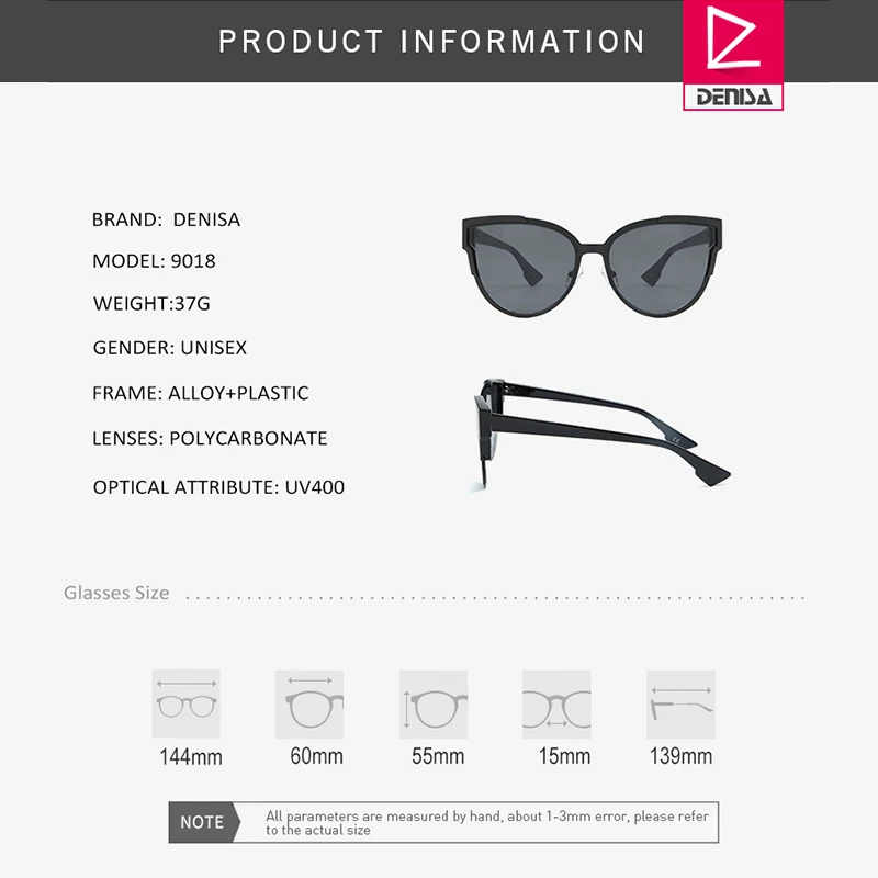 DENISA винтажные кошачьи Солнцезащитные очки женские роскошные брендовые синие зеркальные солнцезащитные очки ретро черные тёмные очки для женщин УФ Защита G9018