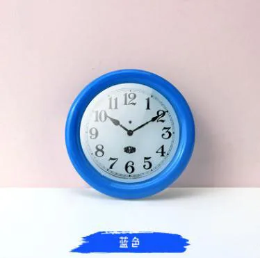 blue 1: 12 Масштаб Кукольный домик миниатюры Моделирование настенные мини-часы кукольный домик декор для Blyth, Barbies, 1/6 bjd кукольный домик кухонная игрушка - Цвет: blue