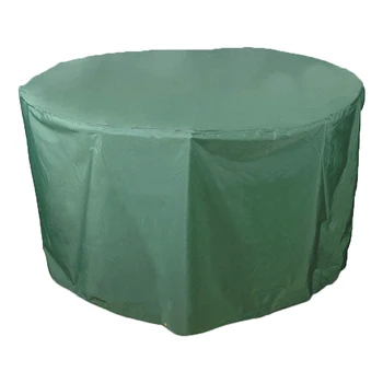 

Waterproof Wear Resistant Dust Proof Solid Anti UV Protector Easy Clean Outdoor Garden Round Household Furniture Cover Reusable