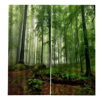 

Digital 5-140*100Curtain Floral Flowers Printing Door Window Curtains Home decor Bedroom Living room