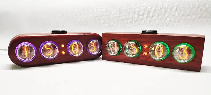 NIXIE часы в-4 светящаяся трубка часы цифровые часы груша blosso древесины tubularbell полноцветный светодиодный подсветка, уникальный ручки деятельности IN4