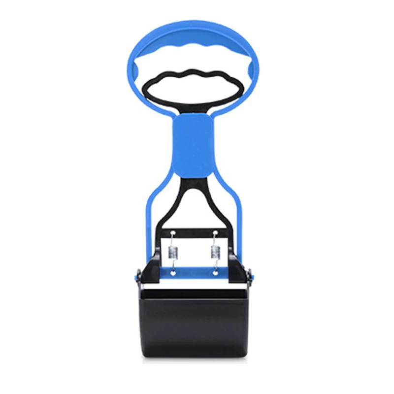 Синий Собака Pooper Scooper длинной ручкой челюсти щенок корма для Pooper Grabber Ловец коллектор для собаки вне корма очиститель - Цвет: Синий