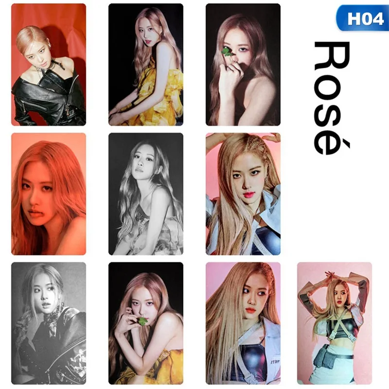 10 шт./компл. Blackpink карты с кристаллами стикер Kill This Love альбом фото стикси карта Дженни Лиза HD Фотокарта наклейка - Цвет: H04