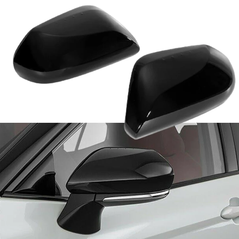 

A Pair Gloss Black Car Side Door Mirror Cover Trim Protector For Toyota eight-generation Camry 2018 2019 2020 2021