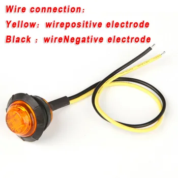 

Universal 20pcs/set Amber LED Signal Lights Round Side Clearance Marker Lamp 12V