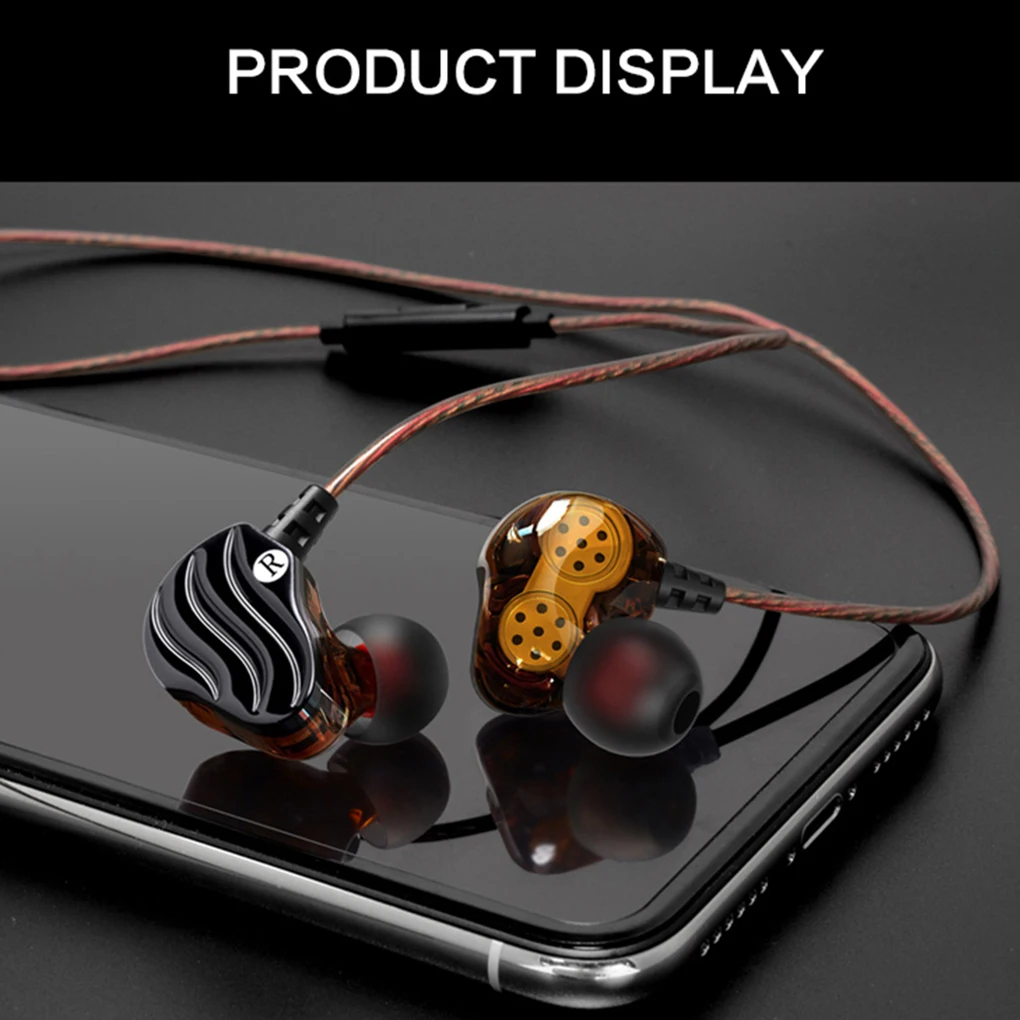 Наушники вкладыши QKZ KD4 с двойным блоком наушники шумоподавлением HD Hi Fi гарнитура
