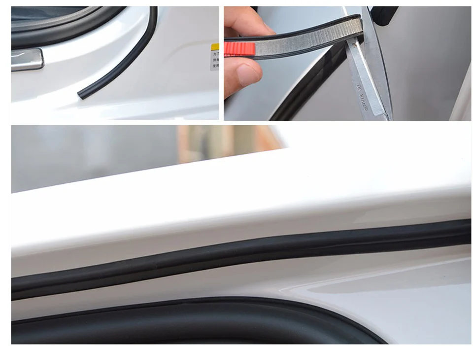 Автомобильные дверные уплотнительные полосы стикер B форма уплотнитель резиновые уплотнения Звукоизоляция Уплотнительная полоса Аксессуары для салона автомобиля
