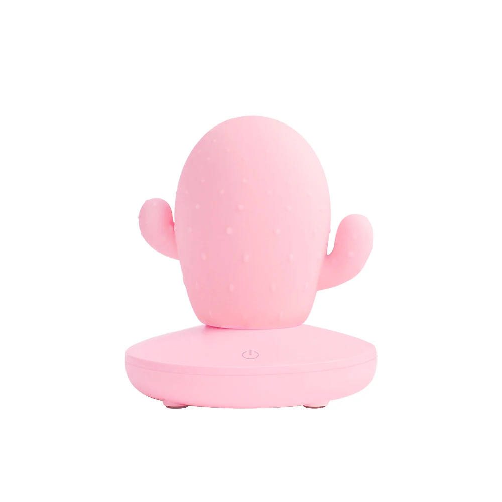 Pink USB светодиодный сенсорный затемнения кактус силиконовые ночной Светильник дети Спальня дома Современные внутренние исследование прикроватные украшения креативный подарок лампа - Испускаемый цвет: Pink