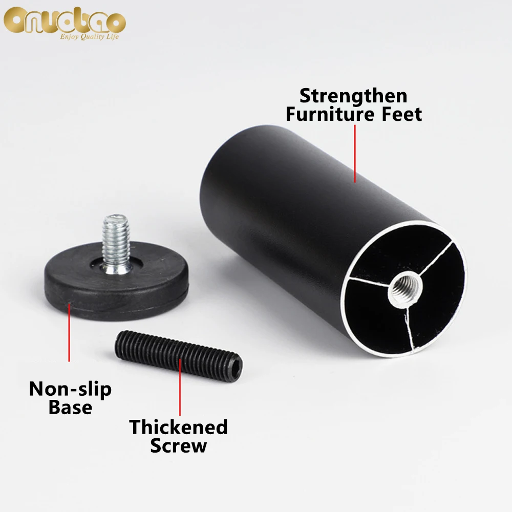 Onuobao 4PCS Furniture Leg M8 Screw Adjustable Aluminum Alloy Sofa Leg for Table Legs Raised Feet Refrigerator Washing Machine Onuobao 4PCS Furniture Leg M8 Screw Adjustable Aluminum Alloy Sofa Leg for Table Legs Raised Feet Refrigerator Washing Machine