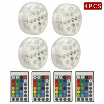 

Diving Light Fish Tank Underwater Lights Led Pool Lights 13 Lights + 28 Key Remote Control 4 Sets For Garden Aquarium Landscape