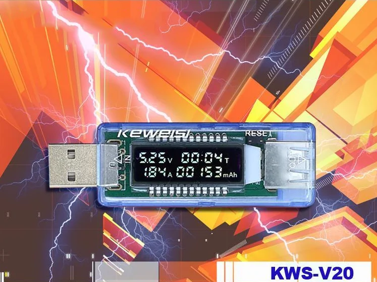 KWS-V20/V21 USB ток напряжение емкость тест er вольт ток зарядное устройство емкость тест er метр Мобильный детектор уровня мощности тест батареи