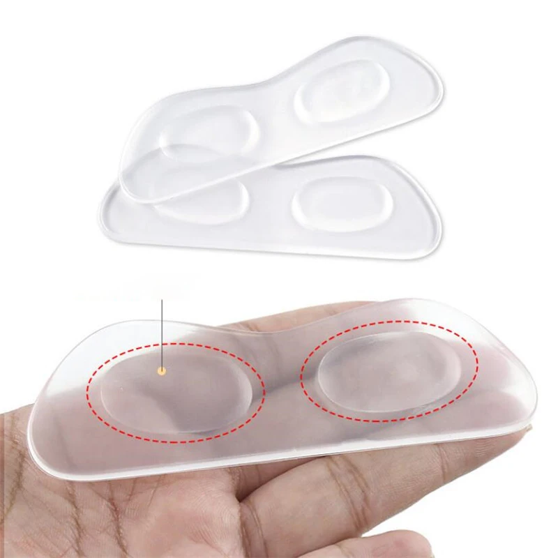 6Pcs Silicone Insoles For Shoes Anti Slip Gel Pads Foot Care Protector Heel Rubbing Cushion Pads Shoes Insoles Insert