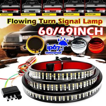 

49" / 60“ Car Flexible LED Strip Light Tailgate Light Bar Pickup Trailer Taillight Turn Signal Light Reverse Brake Light DC12V