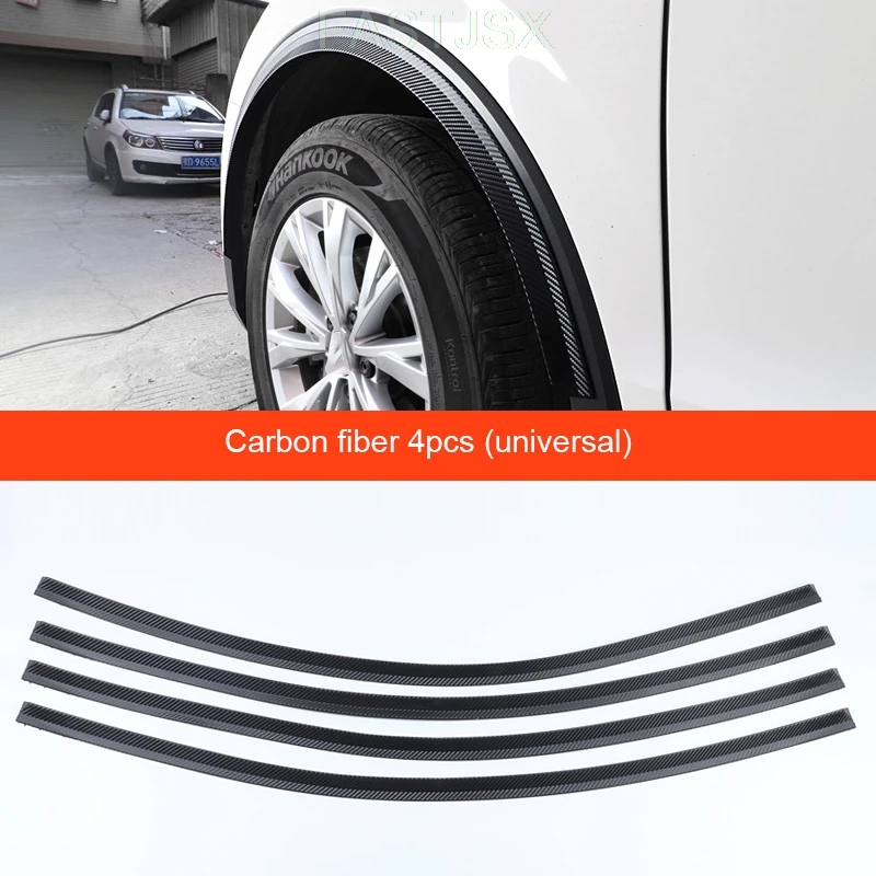 Для Tiguan второго поколения- шины колеса-арки отделка колеса брови арки декоративные полосы колеса бровей протектор установки - Цвет: carbon fiber
