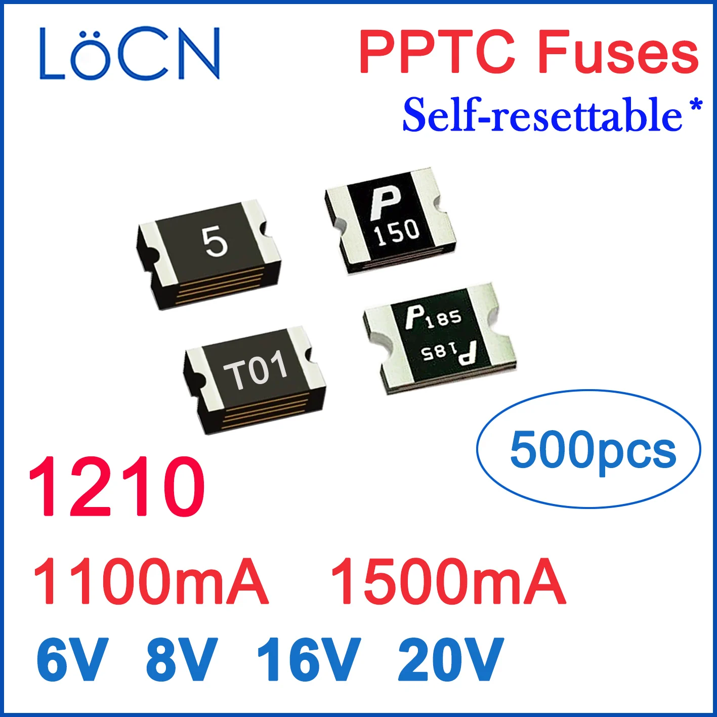 Предохранители PPTC 1210 1.1A 1.5A 1500mA 1100mA 6V 8V 16V 20V SMD самостоятельно сбрасываемый Сделано