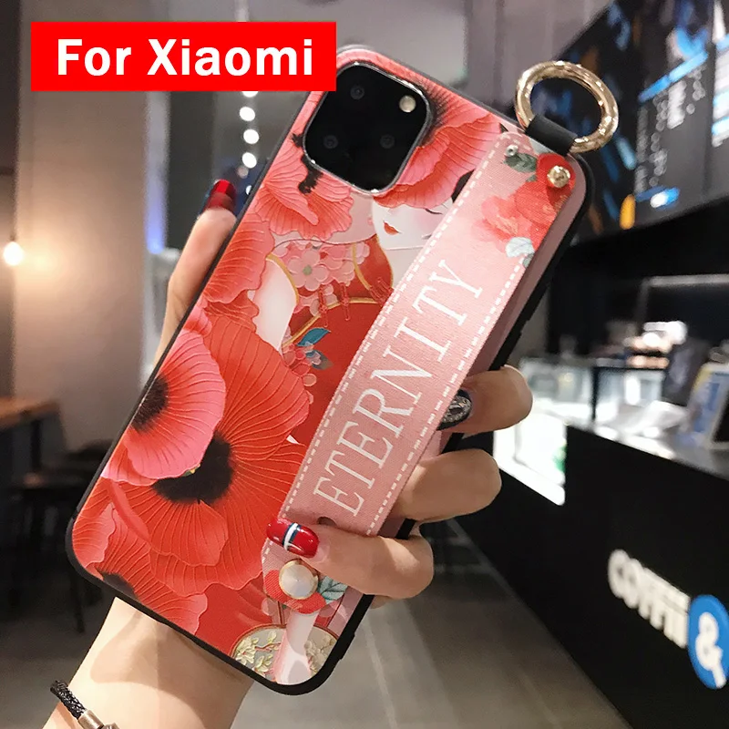 Модный мягкий силиконовый чехол на запястье для телефона Xiaomi Redmi Note 5 5A 6 7 4X 8 9 6X 5X CC9