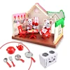 Forest Family Series Toy Tree House Villa Play House Simulation Kitchen Toy Little Girl Puzzle Children Birthday Toy Gift 2