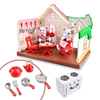 Forest Family Series Toy Tree House Villa Play House Simulation Kitchen Toy Little Girl Puzzle Children Birthday Toy Gift 2