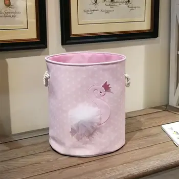 

Cartoon Foldable Clothes Storage Baskets Mesh Washing Dirty Clothes Laundry Basket Portable Sundries Organizer Toy Container