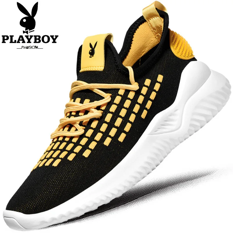 

PLAYBOY MEN'S SHOES Spring Casual Sports Shoes Men Korean-style Breathable Mesh Shoes Outdoor Running Shoe Men's Fashion