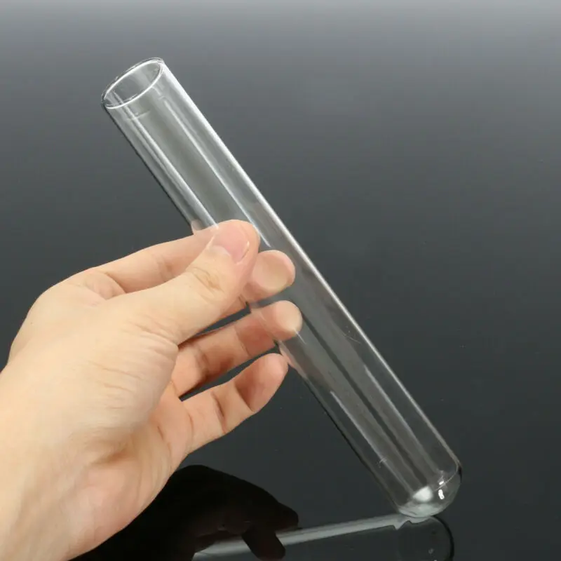 5 pieces of transparent Glass Test Tubes with U-shaped Bottom for School/Laboratory Glassware,Heat resistance, stability