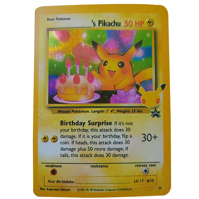 pokemon 25th anniversary birthday pikachu