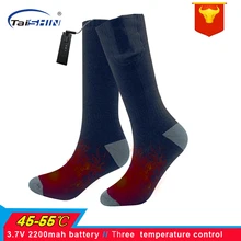 Зимние 3,7 V Аккумуляторные носки с электроподогревом мужские носки с эластичным здоровым обогреватель для ног носки для лыжного спорта на открытом воздухе