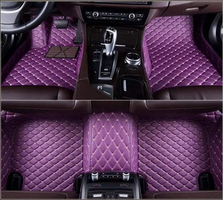 MSUEFKD пользовательские 3d ковры шикарная напольная коврики для Audi RS5 A1 A3 A4 A5 A6 A7 A8 S3 S4 S5 S6 S7 Q3 Q5 Q7 SQ5 R8 TT RS4 RS6 RS7 A4L A7L - Название цвета: Фиолетовый