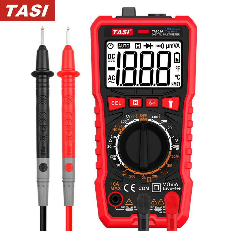 Amdohai TASI TA801B Multimètre numérique Testeur professionnel