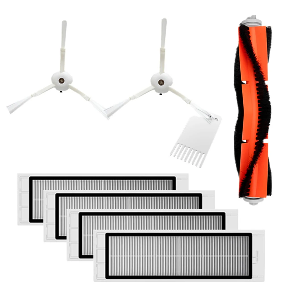 

2Pcs Side Brush +4Pcs HEPA Filter +1Pcs Main Brush +1Pcs Cleaning Tool Suitable for XIAOMI Roborock S Roborock T Vacuum Cleaner