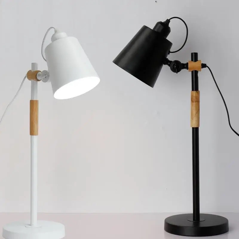 

Black adjustable iron table lamp for living room reading