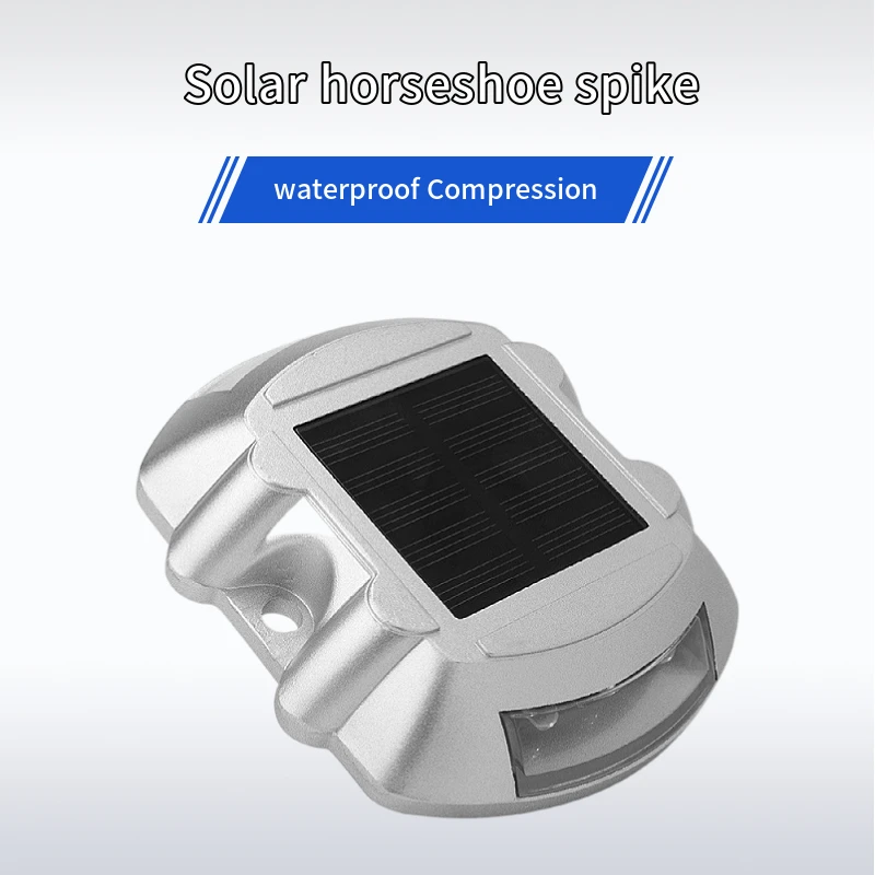 Solar cast aluminum road nail horseshoe butterfly reflective road nailing truck warning light garden landscape lamp solar ground lights