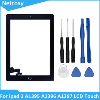 

LCD Touch Glass Screen Digitizer For ipad 2 A1395 A1396 A1397 Home Button Assembly For ipad 2 Tablet Touch panel & Tools