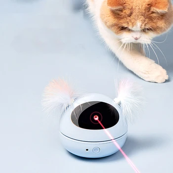 

Cat Interactive Toy LED Laser Funny Toy Auto Rotating Cat Exercise Training Entertaining Toy Multi-Angle Adjustable USB Charge