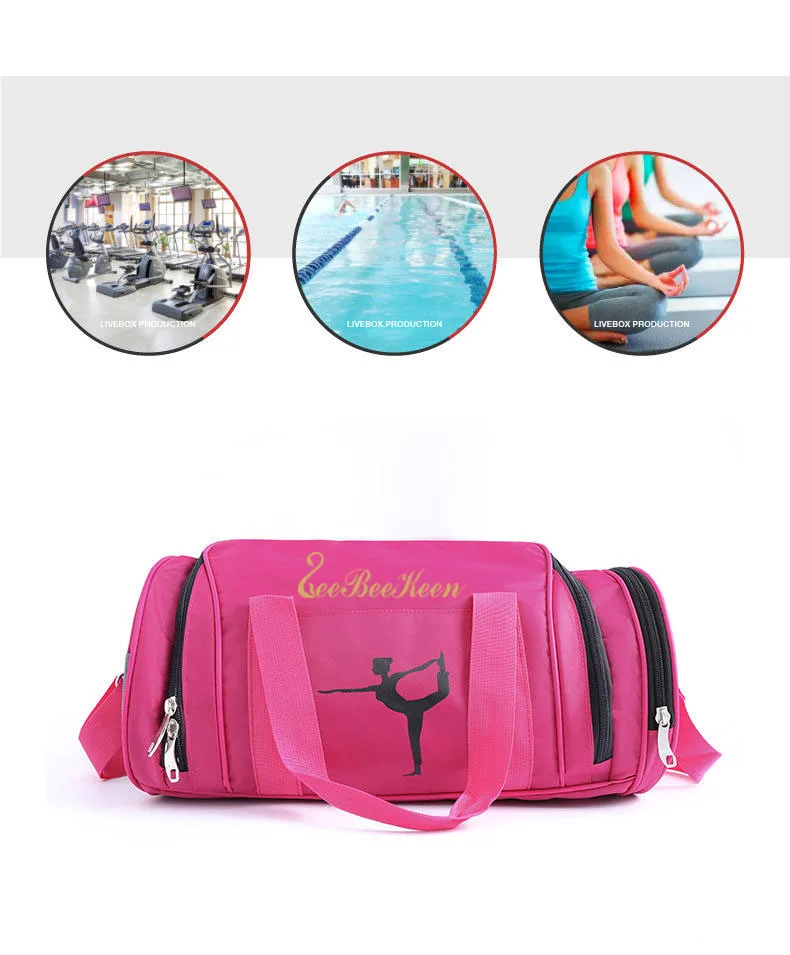 Женская балетная танцевальная сумка для взрослых, балетная гимнастическая спортивная сумка для занятий йогой, Танцевальная сумка для девочек, сумка через плечо, вместительная сумка