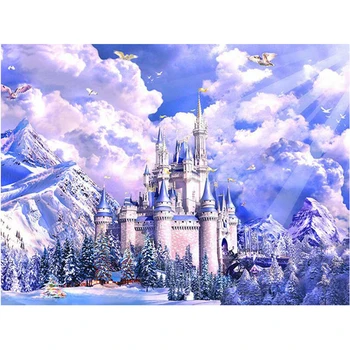 

5D DIY full square / round diamond painting architectural landscape diamond embroidery cross stitch rhinestone mosaic home DA563