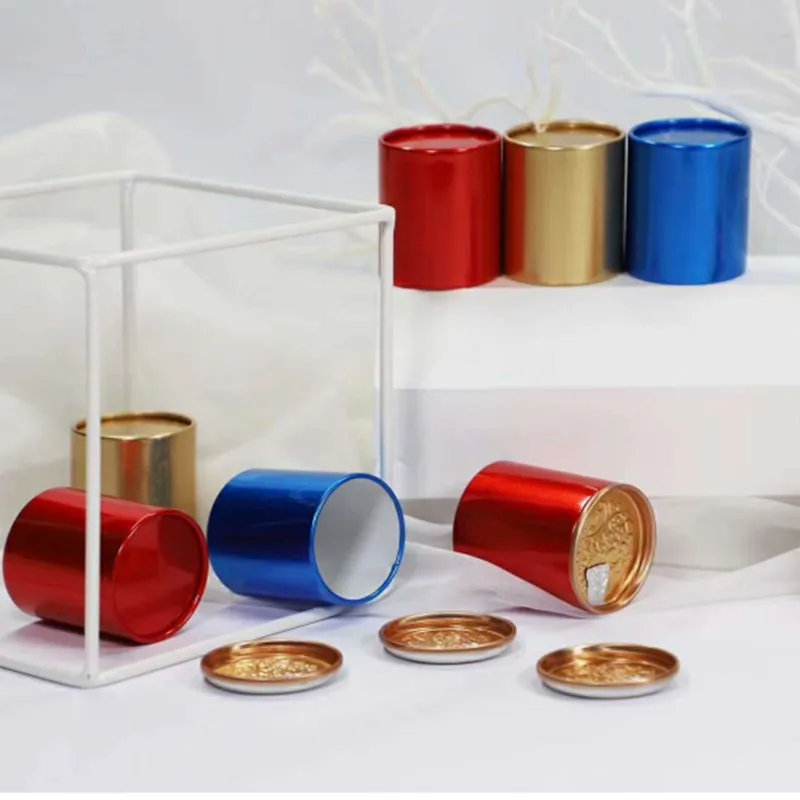 

New Mini Tin Tea Candy Biscuits Cookie Storage Box Round Metal Case Wedding Party Favor Organizer Container 50ml Free Shipping