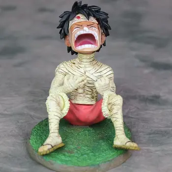 

[Funny] Anime One piece Crying Fascia Luffy PVC Action figures dolls Collectible model Toy kids gift with original box