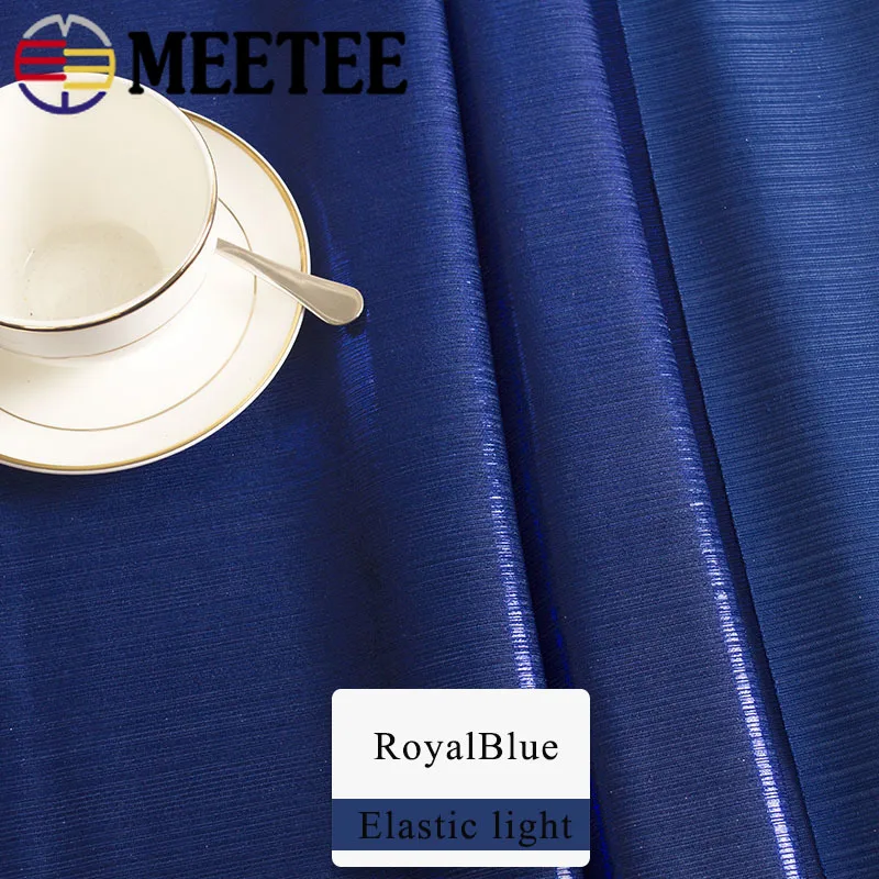 1pc Meetee 100*160cm Polyester Golden Flashing Strip Knitted Gilded Fabric DIY Sewing Dress Pants Light Stage Costume ClothFA307