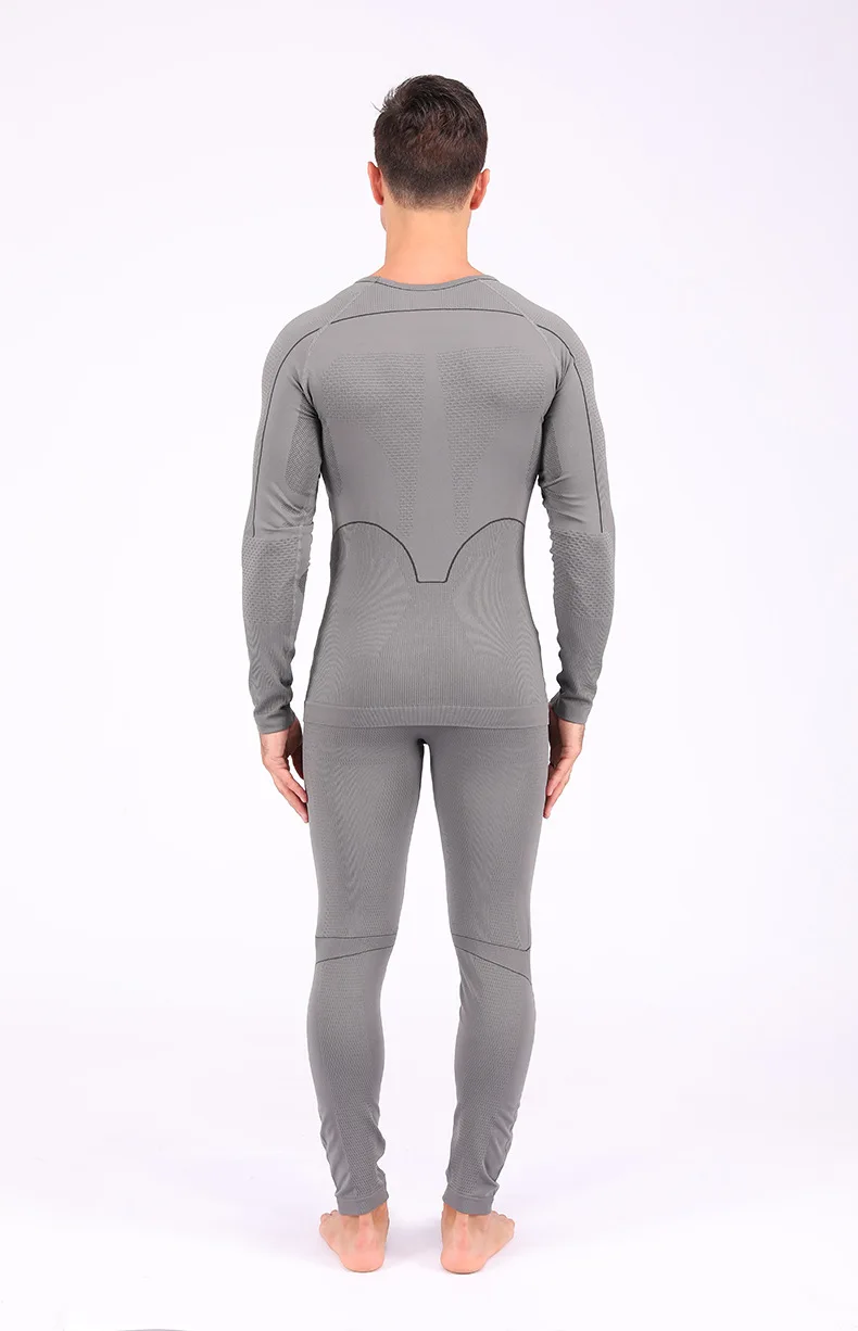 warm long johns ESDY Athletic Thermal Underwear Sets Men Warm Fitness Legging Tight Undershirts Compression Quick Drying Male Thermo Long Johns fleece long johns